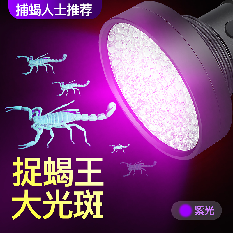 照蝎子灯强光手电筒紫光抓蝎子灯捉蝎专用远射户外紫外线验钞灯
